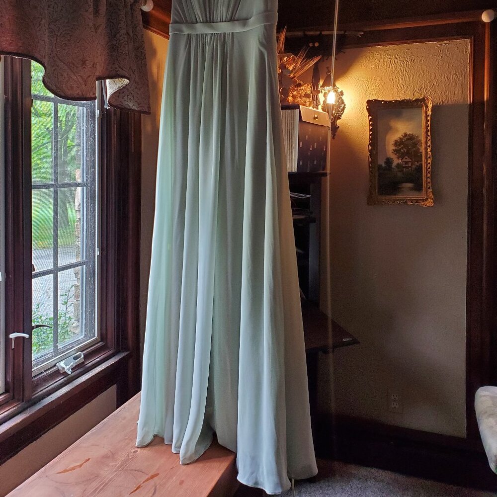 Azazie Daphne Dusty Sage Bridesmaid Dress